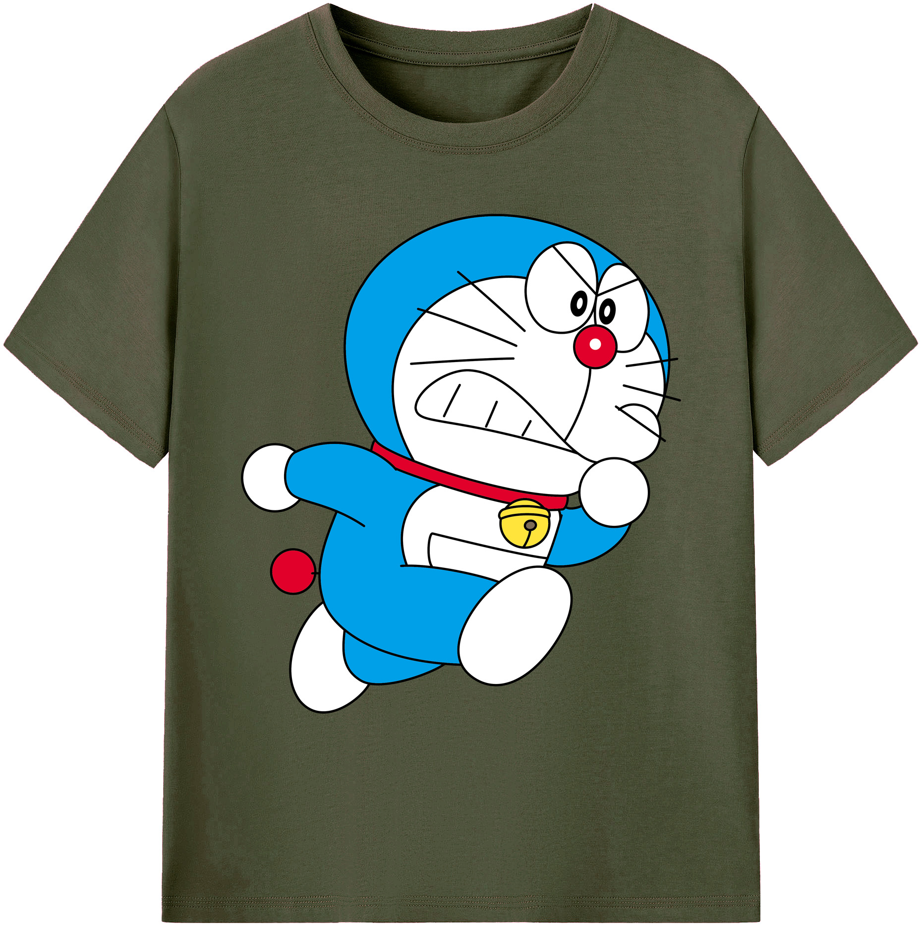 （画像用） ドラえもん Doraemon 綿100％ メンズ半袖Tシャツ｜肌触りやわらか＆通気性